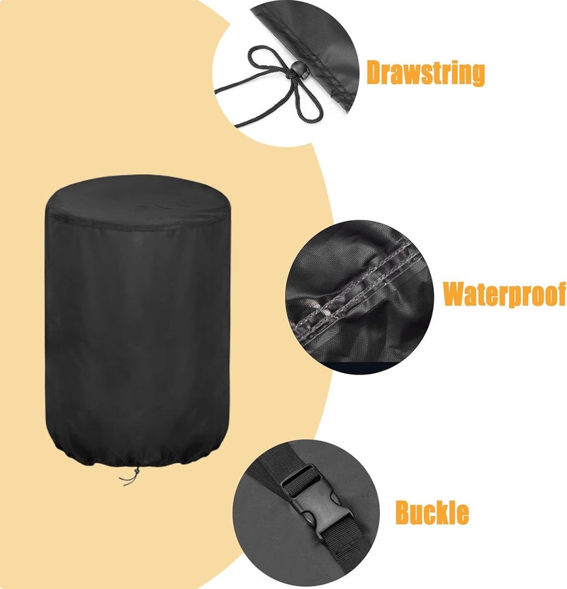 Aidetech Smoker Cover Fit for Realcook Vertical 17 Inch Steel Charcoal Smoker, Waterproof Grill BBQ Cover Vertical Smoker Covers-22 D x 35" H - Image 4